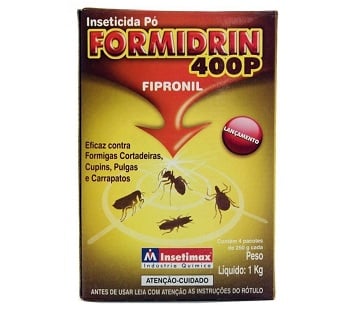 Aplique inseticida pó FORMIDRIN 400P diretamente da embalagem ou com o auxílio de uma polvilhadeira manual. 