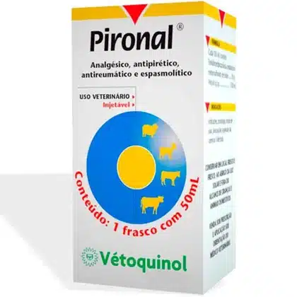 Remédio Pironal em um fundo branco 